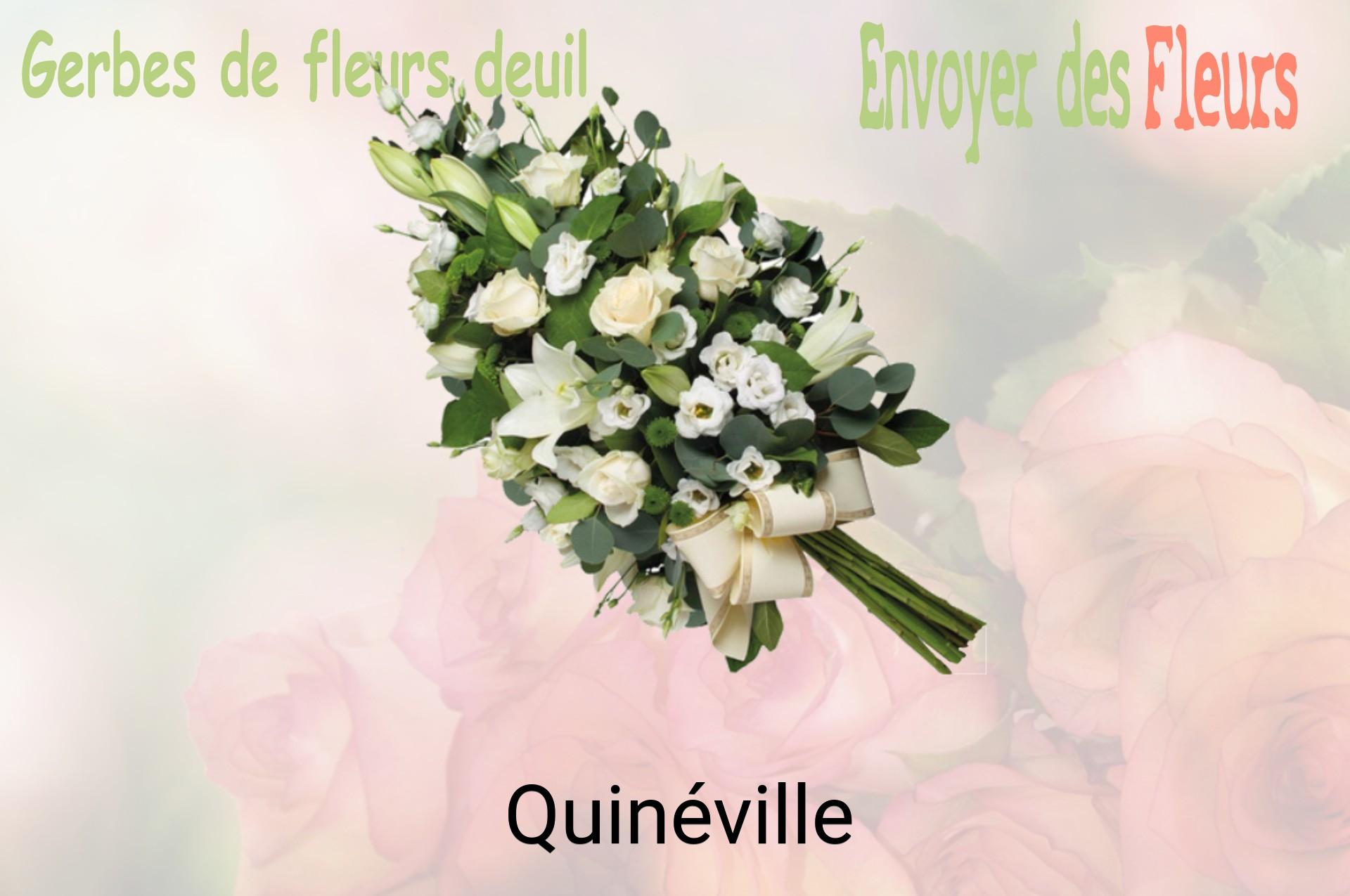 Gerbe de fleurs de deuil livrée à Quinéville